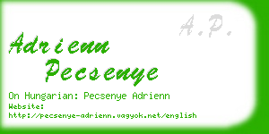 adrienn pecsenye business card